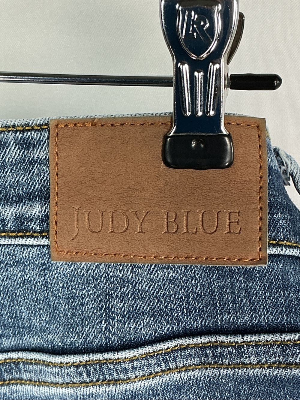 Judy Blue High Waisted Slim Fit Skinny Distressed Denim Jeans Blue Size 13/31 - Picture 13 of 15
